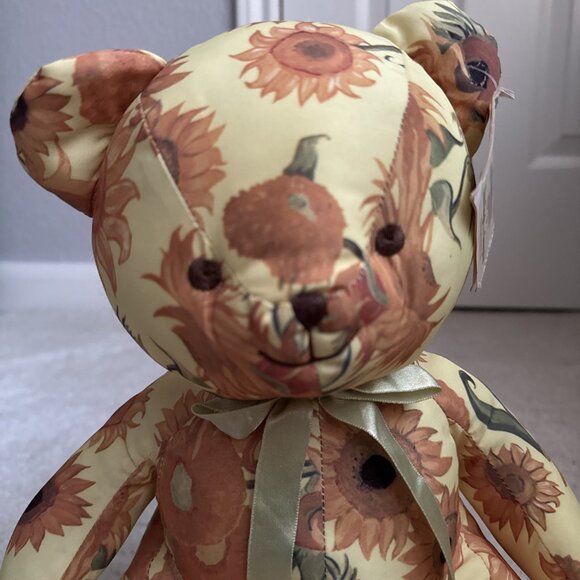 Van Gogh Sunflower Stuffed Teddy Bear - The Art Institute Of Chicago 11 Inches - Picture 2 of 10